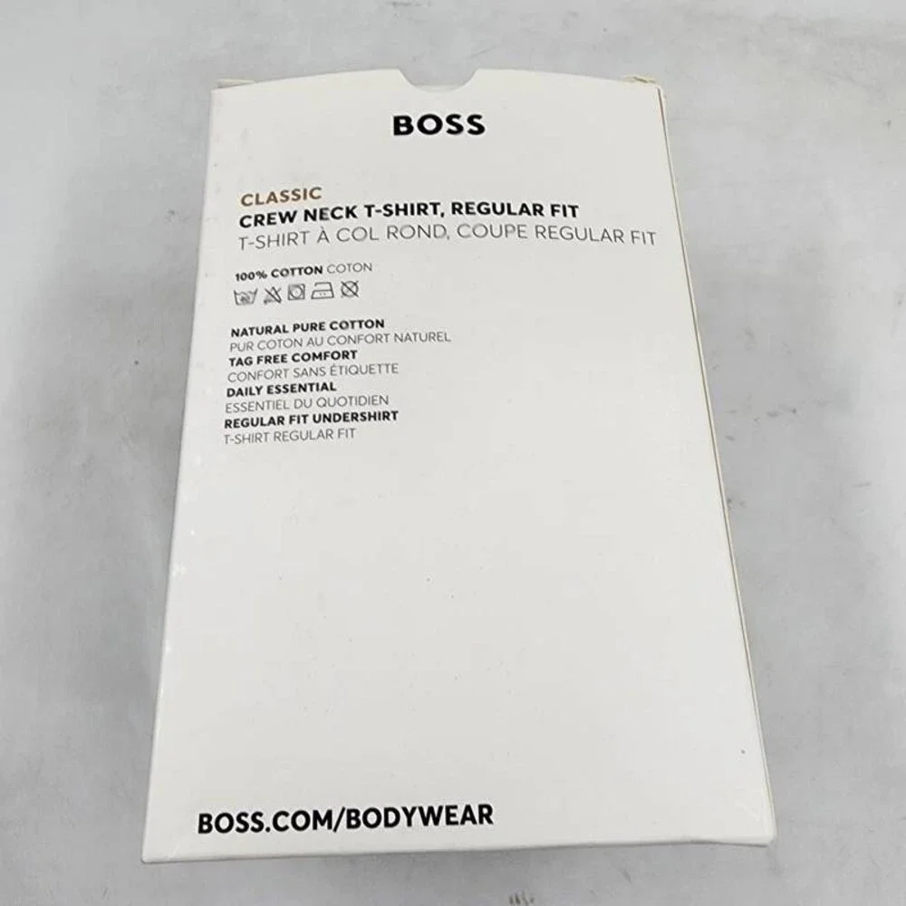 BOSS Cotton Crewneck Logo Embroidery T-Shirt Men's L Multi Short Sleeve - 3 Pack